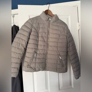 Guess Light Gray Quilted Jacket